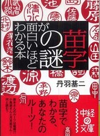 苗字の謎が面白いほどわかる本 中経の文庫