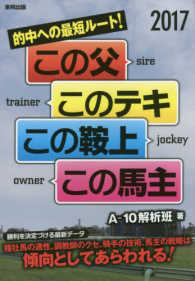 的中への最短ルート！この父このテキこの鞍上この馬主 〈２０１７〉 - 当印