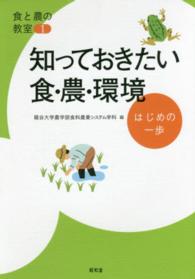 知っておきたい食・農・環境 - はじめの一歩 食と農の教室