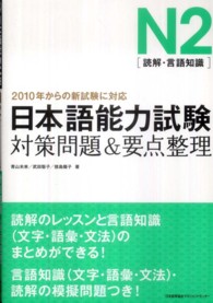 日本語能力試験Ｎ２「読解・言語知識」対策問題＆要点整理
