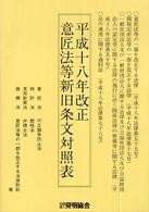 平成１８年改正　意匠法等新旧条文対照表