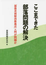ここまできた部落問題の解決 - 「部落差別解消推進法」は何が問題か
