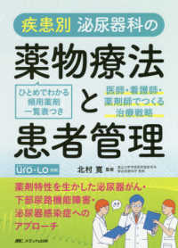 疾患別泌尿器科の薬物療法と患者管理 - 医師・看護師・薬剤師でつくる治療戦略 泌尿器Ｃａｒｅ＆Ｃｕｒｅ　Ｕｒｏ－Ｌｏ別冊