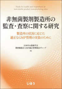 非無菌製剤製造所の監査・査察に関する研究 - 製造所の状況に応じた適正なＧＭＰ管理の実装のために