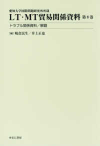 ＬＴ・ＭＴ貿易関係資料 〈第８巻〉 - 愛知大学国際問題研究所所蔵 トラブル関係資料／解題