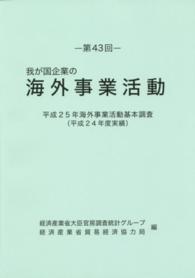 我が国企業の海外事業活動 〈第４３回〉