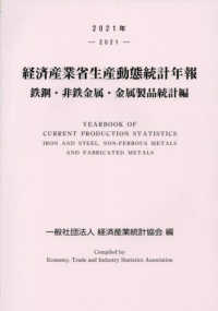 経済産業省生産動態統計年報　鉄鋼・非鉄金属・金属製品統計編 〈２０２１年〉