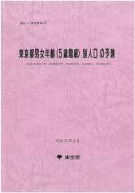 推計人口資料<br> 東京都男女年齢（５歳階級）別人口の予測