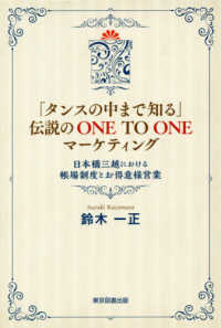 「タンスの中まで知る」伝説のＯＮＥ　ＴＯ　ＯＮＥマーケティング―日本橋三越における帳場制度とお得意様営業