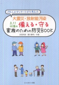 ２７４人のアンケートから考えた大震災・放射能汚染３．１１以後の備える・守る家族の