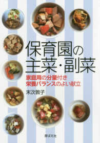 保育園の主菜・副菜 - 家庭用の分量付き栄養バランスのよい献立
