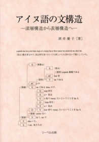 アイヌ語の文構造 - 深層構造から表層構造へ