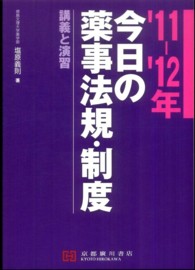 ’１１－１２　今日の薬事法規・制度