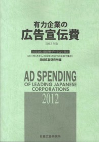 有力企業の広告宣伝費 〈２０１２年版〉 - ＮＥＥＤＳ日経財務データより算定