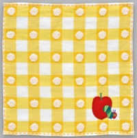 はらぺこあおむしガーゼプチタオルイエロー