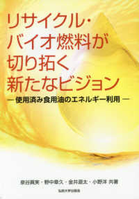 リサイクル・バイオ燃料が切り拓く新たなビジョン―使用済み食用油のエネルギー利用