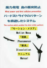 風力発電鳥の衝突防止バードストライクのパターンを回避したシステム - 「モーション・メスア」「現象」「解消」マニュアル